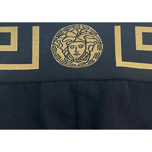 M2-8 VERSACE Men's Greca Jockstrap Underwear Stretch Black/Gold Size 6/34-36/M - Picture 5 of 11